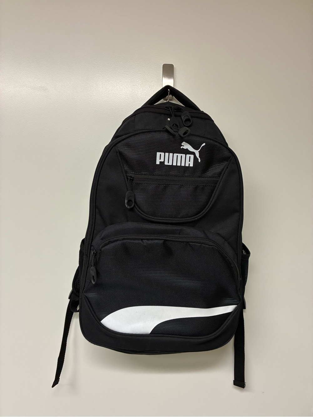 Puma Black and White Logo Backpack